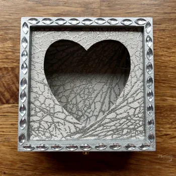 Zilveren doosje hart 12,95€